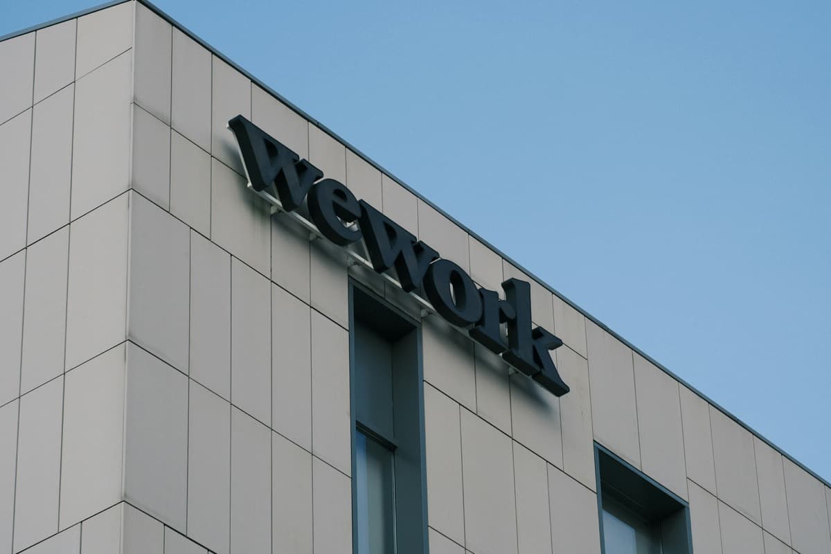 WeWork's office building sign